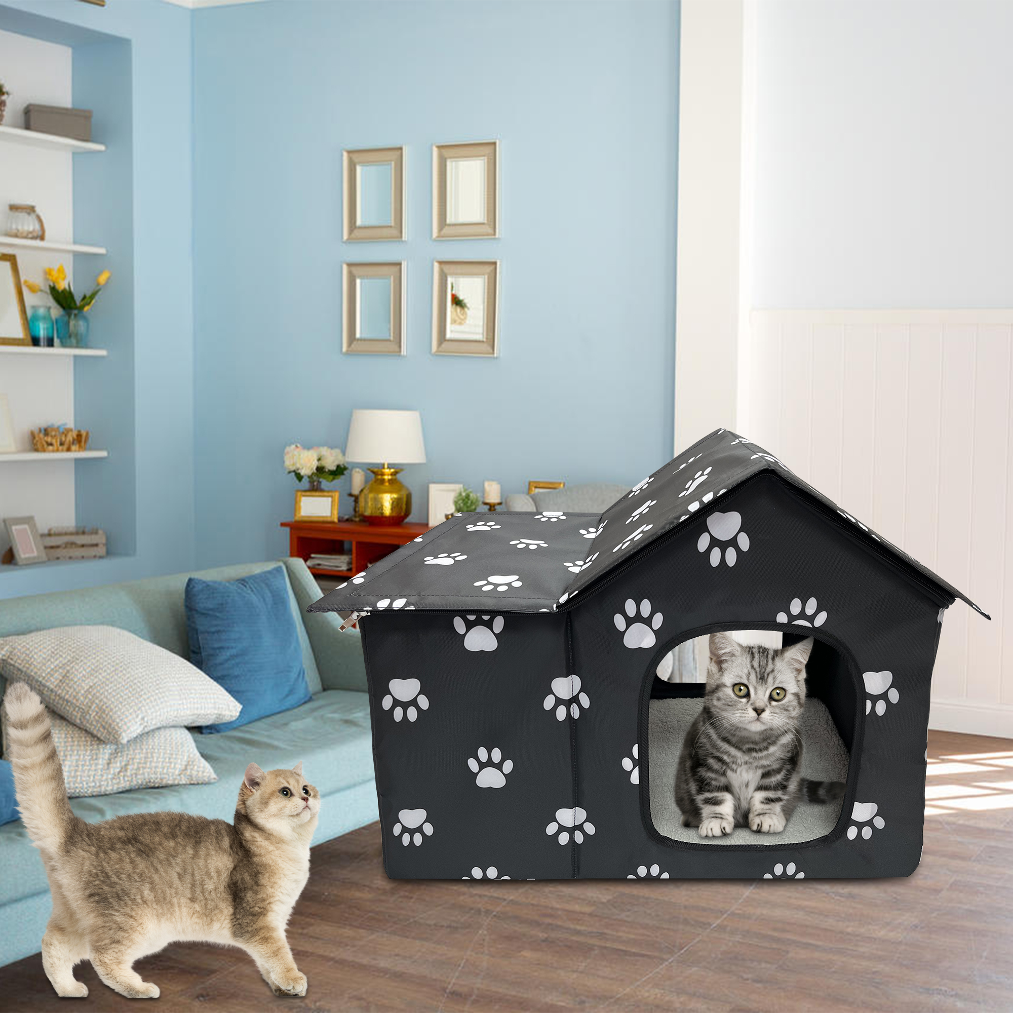 Wholesale Pet House Indoor Outdoor Cat House, Weatherproof Outside Cat Shelter for Feral Cats(圖1)