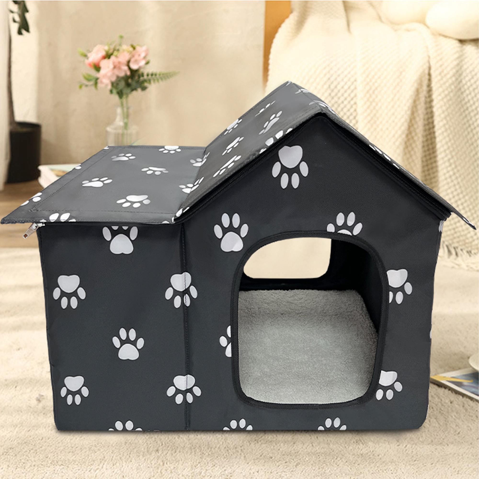 Wholesale Pet House Indoor Outdoor Cat House, Weatherproof Outside Cat Shelter for Feral Cats(圖9)