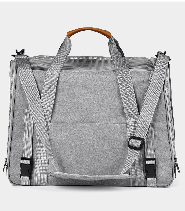  Light Grey Pet Carrier Bag Small-Batch Airline Approved Travel Supplies Zipper Closure Made Oxford (圖13)