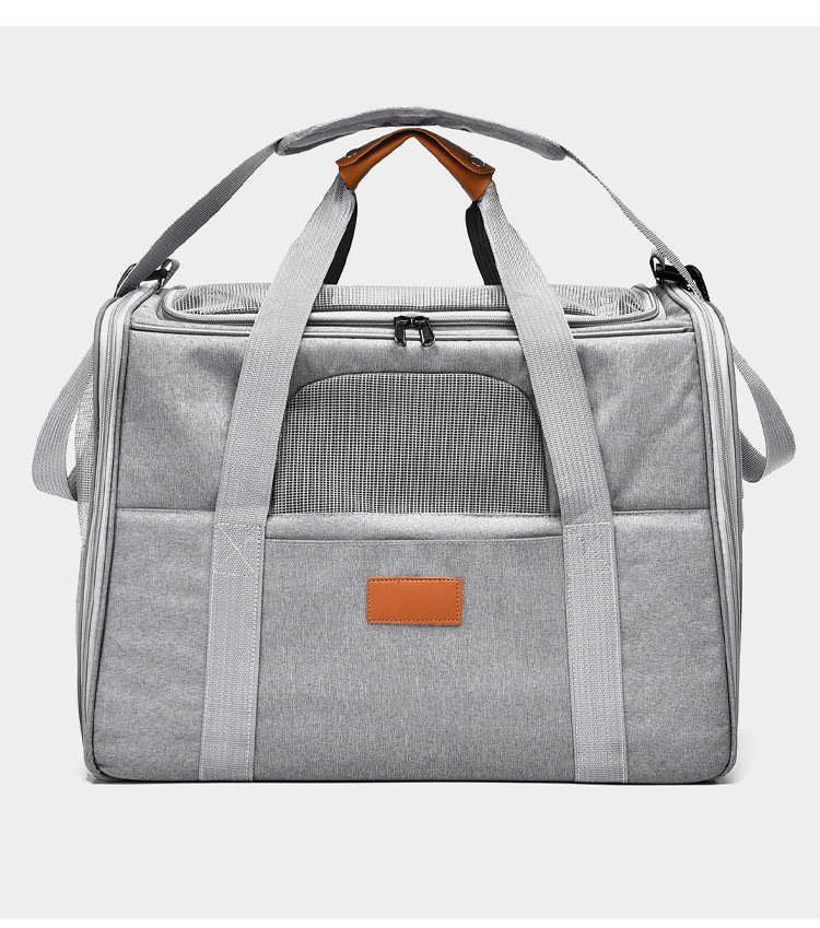  Light Grey Pet Carrier Bag Small-Batch Airline Approved Travel Supplies Zipper Closure Made Oxford (圖10)
