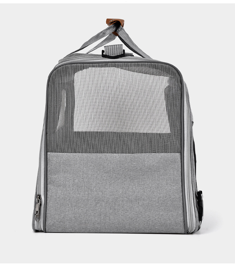  Light Grey Pet Carrier Bag Small-Batch Airline Approved Travel Supplies Zipper Closure Made Oxford (圖12)