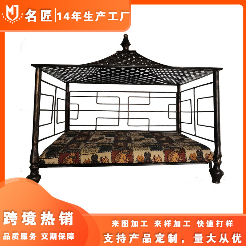 Iron dog bed, cat bed, all season universal pet bed European Gothic style(圖1)